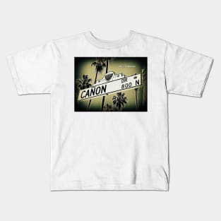 Cañon Drive, Beverly Hills, California by Mistah Wilson Kids T-Shirt